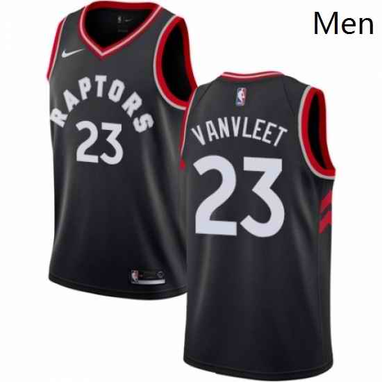 Mens Nike Toronto Raptors 23 Fred VanVleet Authentic Black NBA Jersey Statement Edition